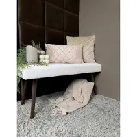 NOVÉE Velvet cross beige | 45 x 45 cm | kussenhoes | velvet/polyester