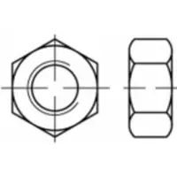 Toolcraft TO-5416716 Zeskantmoeren M2 Staal Galvanisch verzinkt 1000 stuk(s)