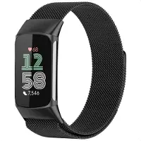 IMoshion Milanees magnetisch bandje voor de Fitbit Charge 5 - Maat S - Zwart