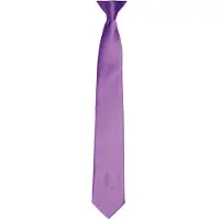 Premier Kleuren Heren Satin Clip Tie (Rijke Violet)