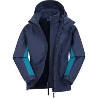 Mountain Warehouse Kinder/Kids Cannonball 3 in 1 Waterdichte Jas (Marine)