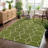 Muratap Trellis uni effen laagpolig vloerkleed modern 200x290 cm