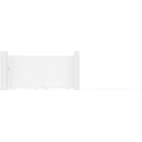 Vente-unique Schuifpoort aluminium L374 x H180 cm wit - NAZARIO