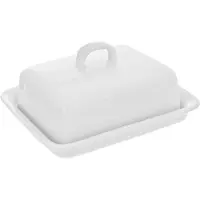 Orion - Witte Keramische Botervloot - 16x12,5x9 cm - Vaatwasserbestendig