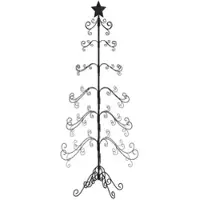 vidaXL Kerstdecoratie kerstboom 215 cm metaal zwart