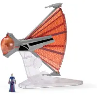 Jazwares Star Wars Micro Galaxy Squadron voertuig met figuur: Ginivex-klasse sterrenjager, 7,5 cm