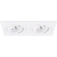 Yphix Torino - Inbouwspot Wit Dubbel - Kantelbaar - 2 Lichtpunten - 175x93mm