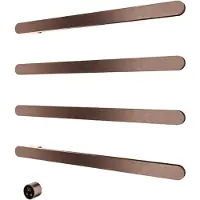 Hotbath &More RASS80 Rails Soft Square handoekwarmerset 80cm met 4 stangen en schakelaar geborsteld koper PVD
