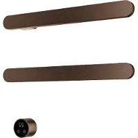 Hotbath &more set van 2 rails rass50 soft square 50 cm met separate schakelaar tuscan bronze