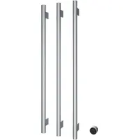 Hotbath &More RARV135 Rails Round handoekwarmerset 135cm met 3 stangen en schakelaar chroom