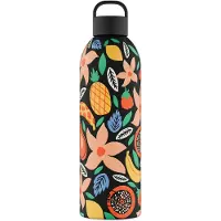 24Bottles Drinkfles 'Clima' groen / zalm roze / zwart