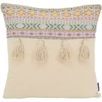 NOVÉE Ibiza tassle | 45 x 45 cm | kussenhoes | katoen/linnen