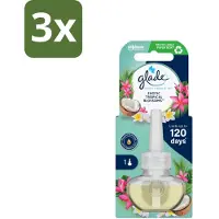Glade - Navulling Elektrische Olie - Exotic Tropical Blossoms - Zonder Houder - Bulkverpakking - 3 stuks