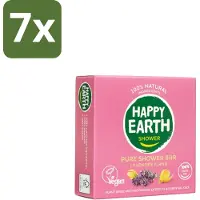 Happy Earth 7 x – Shower Bar – 100% Natuurlijk Lavender Ylang – 90 g - Shower Bar - Lavendel - Ylang-ylang - Natuurlijke Douchegel - Plasticvrij