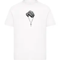 Mister tee Faith Meets Strength T-shirt Met Korte Mouwen