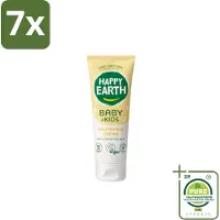 Happy Earth 7 x – Nourishing Cream – 100% Natuurlijk Baby & Kids – 75 ml - Grootverpakking - Natuurlijke Crème - Gevoelige Huid - Baby Crème - Droge Huid - Sheaboter