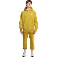 Nike Sportswear Club Fleece Joggingpak Hooded Donkergeel Wit