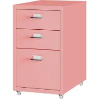 En.casa Kantoorkast Kökar op wielen 48x28x41 cm roze []