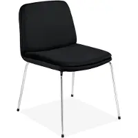 Notio Living Heine-Eetstoel - Set van 2 - Zwart PU