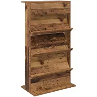 vidaXL Tijdschriftenrek Oudhout 70 x 41 x 126 cm Bewerkt hout