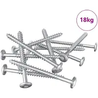 vidaXL Houtschroeven 1900 pcs Zilver Staal