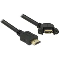 DeLOCK HDMI (m) - HDMI (v) haaks inbouw adapter - versie 1.4 (4K 30Hz) - 1 meter