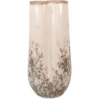 Clayre & Eef Vaas Ø 16x36 cm Beige Keramiek