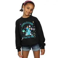Disney Meisjes Prinses Jasmine schittert en glanst Sweatshirt (Zwart)