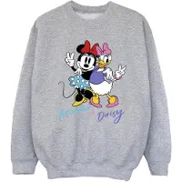 Disney Meisjes Minnie Mouse en Daisy Sweatshirt (Sportgrijs)