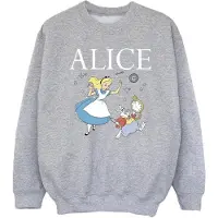 Disney Meisjes Alice In Wonderland Volg Het Konijn Sweatshirt (Sportgrijs)