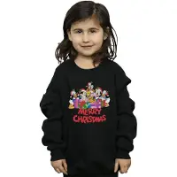 Disney Meisjes Mickey Mouse en vrienden Kerstmis Sweatshirt (Zwart)