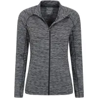 Mountain Warehouse Dames/Dames Bend & Stretch Midlayer met volledige rits (Zwart)