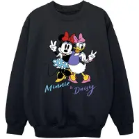 Disney Meisjes Minnie Mouse en Daisy Sweatshirt (Zwart)