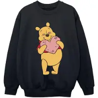 Disney Meisjes Winnie The Pooh Sweatshirt met hartjesogen (Zwart)