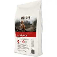 Millor premium extruded fresh adult lamb/rice 15 kg - Hondenvoer