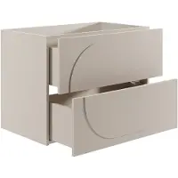 Vente-unique Hangend wastafelmeubel - Beige - 80 cm - VUTOMA