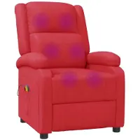 vidaXL Massagestoel kunstleer rood