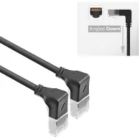 ACT UFTP CAT6a slimline netwerkkabel | haaks (beneden) / haaks (beneden) | LSZH | zwart | 5 meter