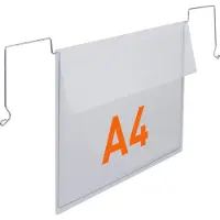 Durable Duurzame draadhangerzak, DIN A4 liggend, met beschermflap, B 535 x H 280 mm, PP, transparant, 50 stuks