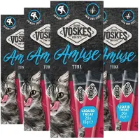 Voskes 4x Kattensnack Liquid Treat Tonijn 20x15 Gr