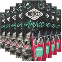 Voskes 8x Kattensnack Liquid Treat Kip 20x15 gr