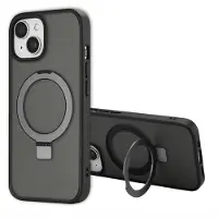 Accezz Ring Stand Backcover met MagSafe voor de Apple iPhone 15 - Zwart