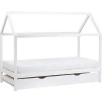 Beliani CRILLON - Onderschuifbed - Wit - 90 x 200 - Hout