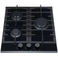 MPM 45-GMH-16, Zwart, Inbouw, 45 cm, Gas, Glas, 3 zones