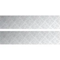 vidaXL Trapmatten 2 st 90 x 20 cm Zilver Aluminium Rechthoekig