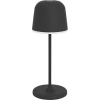 Eglo Mannera-S Tafellamp - Priklamp - Oplaadbaar (tot 28 uur licht) - 20 cm - Zwart/Wit - Draadloos - Dimbaar - Binnen en Buiten