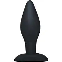 Black Velvets - Siliconen Buttplug met Smalle Punt en Verbrede Schacht maat L – Zwart