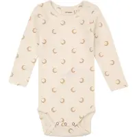Lil´ Atelier Rompertje/body 'NBNLayo' ombergrijs / wolwit