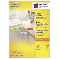 Avery Zweckform AVERY Etiketten 3451 Permanent klevend A4 Geel 70 x 37 mm 100 Vellen à 24 Etiketten