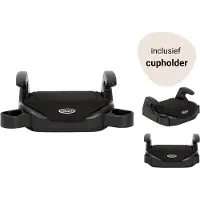 Graco Booster Basic R129 - Black - Autostoelverhoger zonder rugleuning - van 135 tot 150 cm (ca. 7 tot 12 jaar)